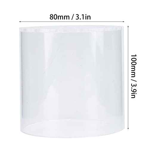 Acrylic Transparent Feeder Cover, Aquarium Feeding to Prevent Fish and Shrimp from Stealing Food, for Reproduction and Safe Feeding in Fish Tank (80mm) - size: 80mm