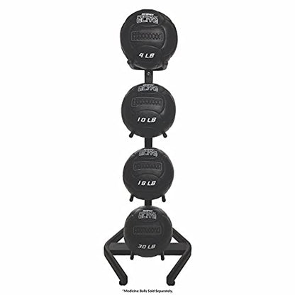 Champion Sports Rhino Promax Wall Balls - Soft Shell Non-Slip Grip for Weightlifting, Plyometrics, Cross Training, & Home Gym - style: U-Ring Double Storage Tree