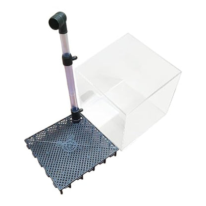 Acrylic Undergravel Box Filtration System with Tube Aquarium Breeding Box Multifunctional Fish Tank System, Clear
