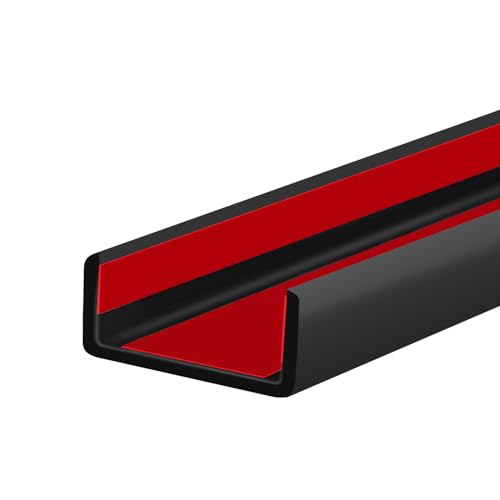 Rubber Edge Trim, 1-3/4 inch (45mm) Wide U Channel Edge Trim, Big Size U Shaped Trim, Self Adhesive Edge Banding for Plywood, Woods,Interior Doors, Countertop, Length 20Ft, Black - size: Size1-3/4"(Fit 1-11/16"~1-13/16"), L20'