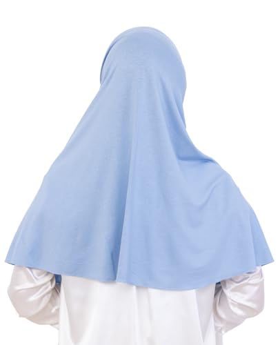 Prien Ready Hijab For Women, One Piece Muslim Instant Turban, Easy To Wear Long Head Scarf, Turkish Islamic Clothes For Abaya - color: Light Blue