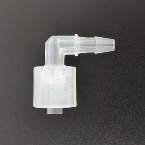Moveable Male Luer Lock Connector × Hose Barbed Adapter for Laboratory Biochemical Analytical Instruments Food Machinery 50PC/PK (for 1/8'' Hose ID, L-Type, PP) - size: for 1/8'' Hose ID, L-Type, PP