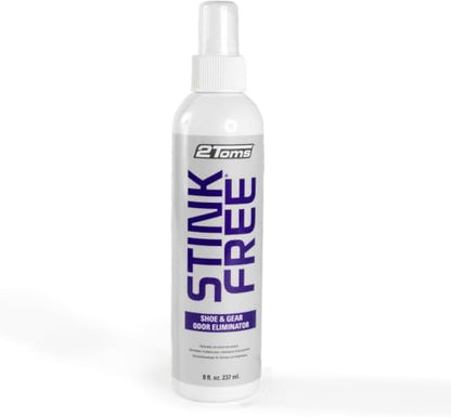 2Toms StinkFree Shoe Odor Eliminator Spray for Shoes & Gear, 8 Ounces | Odor Eliminating Spray