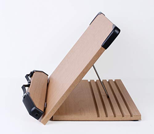 BS1500 11.8x8.5 Portable Adjustable Foldable Bookstand Holder for Reading Hands Free Large Thick Heavy Textbooks Cookbooks Tablets - size: Standard 11.8"x8.5"
