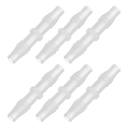 PATIKIL 1/8" - 1/5" 6 Pcs Plastic Hose Barb Fittings, Reducer Tube Fittings Pipe Adapter Union Splicer Joint Kit for Air Gas Water System Liquid Fuel Line Aquarium Tube Pump - size: 1/8"-1/5",(0.3"x1.49")