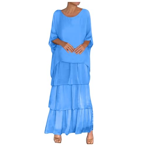 Prayer Clothes for Muslim Women One-Piece Long Sleeve Islamic Prayer Dress O Neck Slim Fit Maxi Dress Dress - color: Blue, size: X-Large