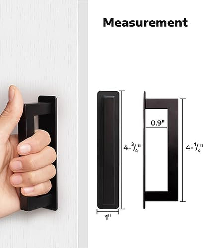 RVPEKUPE Adhesive Cabinet Handles, Matte Black, 4-3/4", 2-Pack | Stainless Steel Feel, Square Bar Grip with Base, Stick On Handle, No Drill Pulls for Drawer Closet Glass Sliding Shower Door - size: Overall Length 4-3/4"
