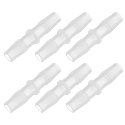PATIKIL 1/4" - 1/3" 6 Pcs Plastic Hose Barb Fittings, Reducer Tube Fittings Pipe Adapter Union Splicer Joint Kit for Air Gas Water System Liquid Fuel Line Aquarium Tube Pump - size: 1/4"-1/3",(0.43"x1.82")