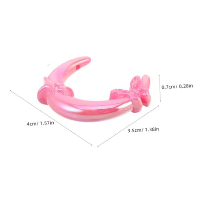 20pcs Acrylic Moon Crescent Beads Lightweight DIY Craft Beads for Phone Strap Keychain Pen Accessories and Bracelets Versatile Decoration Supplies for Handmade Jewelry and