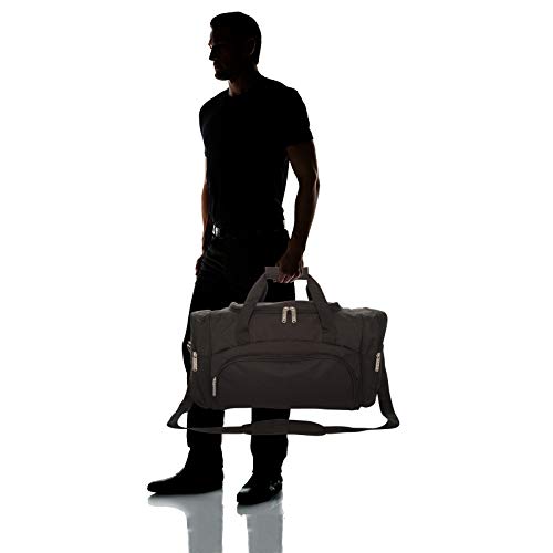 DALIX Signature Travel or Gym Duffle Bag in (Black, Gray, Navy Blue Red) - color: Black