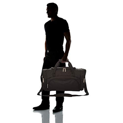 DALIX Signature Travel or Gym Duffle Bag in (Black, Gray, Navy Blue Red) - color: Black