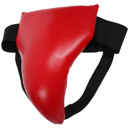 Veemoon ’s Integrated Groin Protector Guard, Comfortable Wear-Resistant Crotch Guard for Martial Arts Training, Red Protective Gear for Taekwondo, Kickboxing, and Combat Sports