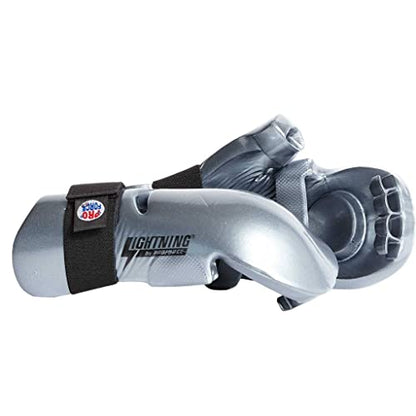 ProForce Lightning Punches Karate/Martial Arts Sparring Gloves - color: Silver, size: Medium
