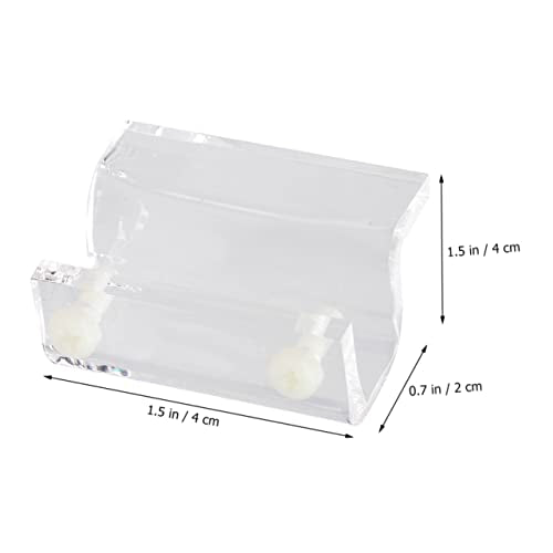 ORFOFE 4pcs Acrylic Fish Tank Cover Support Bracket Kit Durable Aquarium Rack for Open Tanks (White)