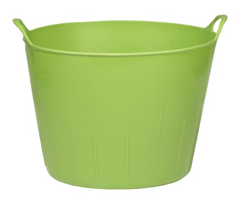 Little Giant® Poly/Rubber FlexTub Bucket | Ultra Durable & Versatile Farm Tub | Plastic Synthetic Gardening Tub (1, Lime Green) - color: Lime Green