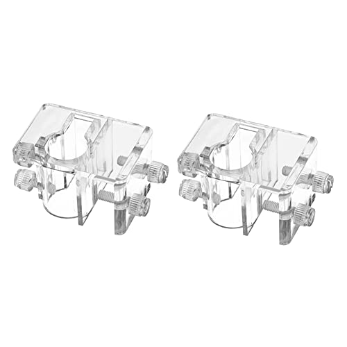2PCS Clear Acrylic Aquarium Fish Tank Water Pipe Hose Fixing Clip Tube Clamp Holder for Holding Doing Pump Soft Hose
