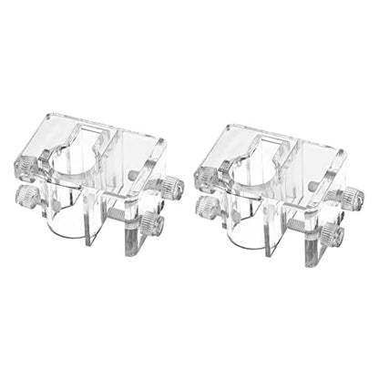 2PCS Clear Acrylic Aquarium Fish Tank Water Pipe Hose Fixing Clip Tube Clamp Holder for Holding Doing Pump Soft Hose