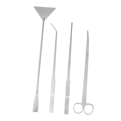 LIOOBO 1Set Aquascaping Tools Aquarium Maintenance Aquatic Plant Scissors Tweezers Spatula Kit for Fish Tank Care