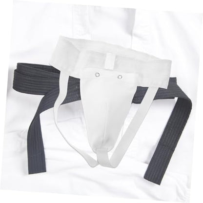 GALPADA Wear-Resistant Breathable Groin Protector Guard for Men Professional Crotch Guard for Boxing Combat Sports and Daily Exercise Comfortable Anti-Friction Design in White