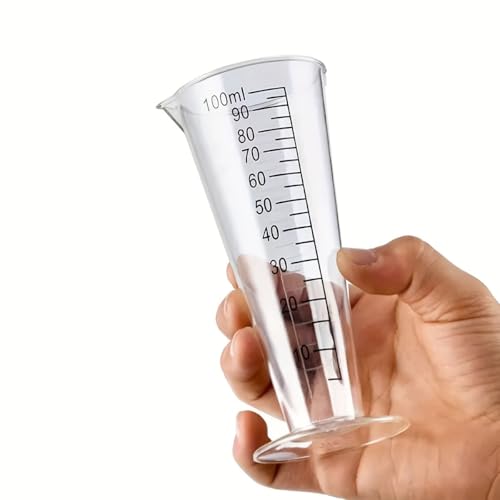 100ml Metric Plastic Conical Measuring Cup, with Pouring for Measuring Flour, Sugar, Vinegar, Sauce, or Other Liquid