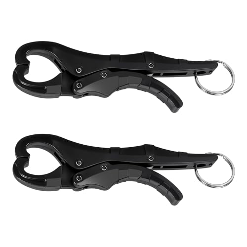 Yolev 2PCS 5'' Fish Lip Gripper - Plastic Fish Grabber Too with Hole | Floating Fishes Holder for Saltwater, Great Holder for Caught Fishes, Gifts for Men