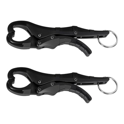 Yolev 2PCS 5'' Fish Lip Gripper - Plastic Fish Grabber Too with Hole | Floating Fishes Holder for Saltwater, Great Holder for Caught Fishes, Gifts for Men