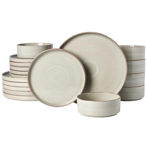 Famiware Stellar 18-Piece Stoneware Dinnerware Set, Matcha Green - color: Matcha Green, size: Service for 6 (Standard Dinner Set)