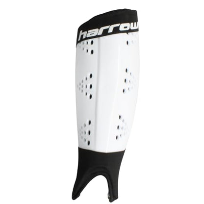 Harrow Probot Shin Guards White | High-Impact Protection for Field Hockey, Lacrosse & Ice Hockey | Lightweight, Breathable, & Durable Design | Available in Small, Medium, Large