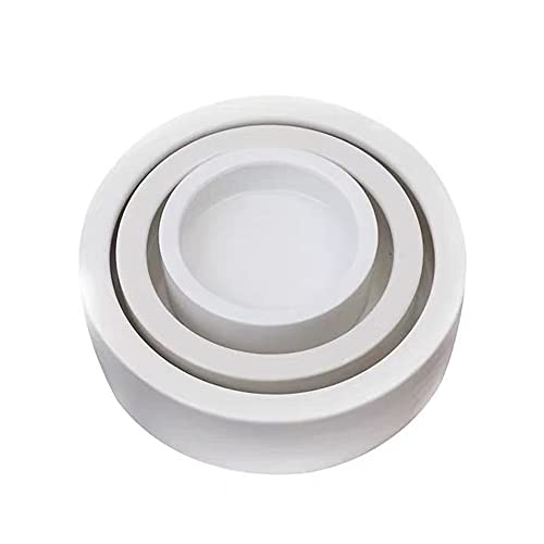 Reptile Food Water Bowl, 2 pcs Ceramics Worm Dish ,Anti-Escape Reptile Water Feeder ,Mealworm Bowl for Lizard Gecko Bearded Dragon, (S,M,L) (Large) - size: Large