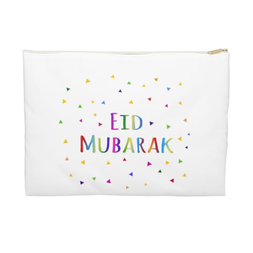 3dRose Eid Mubarak - happy Eid blessing after Ramadan Islamic Muslim holidays Accessory Pouch Small - size: Small