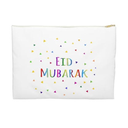 3dRose Eid Mubarak - happy Eid blessing after Ramadan Islamic Muslim holidays Accessory Pouch Small - size: Small
