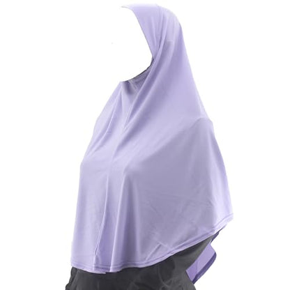 Women's Instant Hijab Muslim Headscarf Prayer Scarf Soft Breathable Stretchy Wrap - color: Light Purple