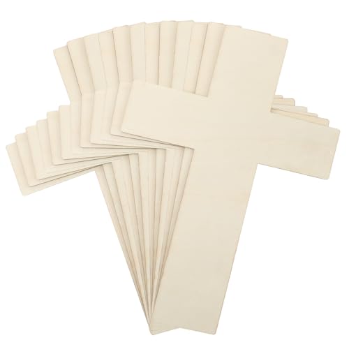 Anglechic 12 Pack Wooden Cross Craft 12 Inch Wood Crosses for Crafts - color: Cross, size: 12 Inch
