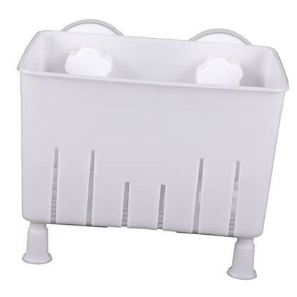 Generic Fish Tank Isolator Aquarium Fish Breeder Box Turtle Breeding Box Aquarium Fish Breeding Box White Small Size Feet and Suction Cups - color: White