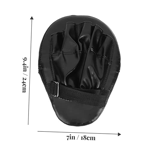 Mikikit 2pcs Curved Focus Mitts Boxing Pads Hand Pads for Boxing and Taekwondo Training Sturdy Synthetic Leather for Kickboxing and Martial Arts Practice