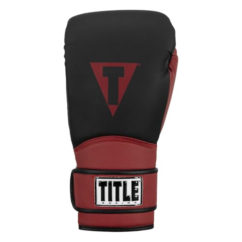 TITLE Boxing Conquest Training Boxing Gloves - color: Black/Red, size: 18 oz