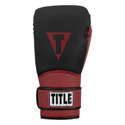 TITLE Boxing Conquest Training Boxing Gloves - color: Black/Red, size: 18 oz