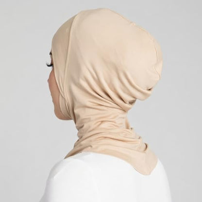Yeieeo 4PCS Hijab Undercap for Women, No Slip Full Coverage Hijab Inner Cap, Soft Underscarf Breathable Headwear - color: Beige