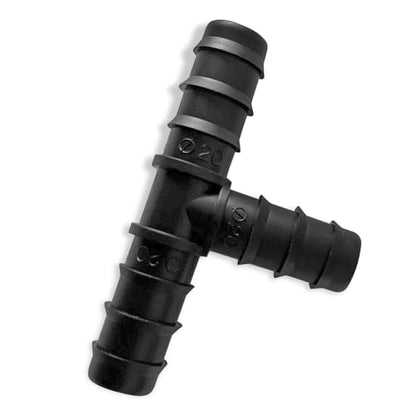 SCH 40 Barbed PVC Tee Fitting - 3/4 Inch Barbed Insert Tee for Hose & Tubing - size: Black 3/4 PVC Tee
