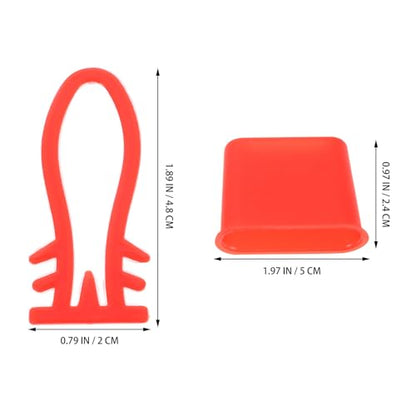 Wakauto Mesh Bag Clasps for Egg and Produce Nets, 200pcs Plastic Hooks with Red Large Clips, Multipurpose Storage Net Closures for Grocery, Kitchen, and Fruit Organizer