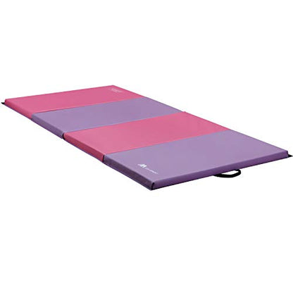 HI-MAT Gymnastics Mat, 2" or 3" Thick 4' x 6'/4' x 8' Tumbling Mats Folding Exercise Mat with Carrying Handles