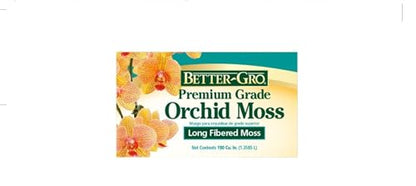 Better-Gro Premium Grade Orchid Moss - 100% Natural,Imported Sphagnum Moss for Orchids,Ferns,and Hostas,Excellent for Hanging Baskets and Propagating Plants - 190 Cubic Inches,(Pack of 2) - size: 190 cu. in. (Pack of 2)