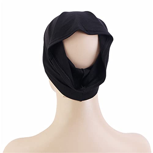 Qianmome 4 Pieces Womens Turban Soft Buttomed Tube Cap Inner Underscarf Headband Headwrap Hijab Bonnet Chemo Cap - color: 4pcs Style B