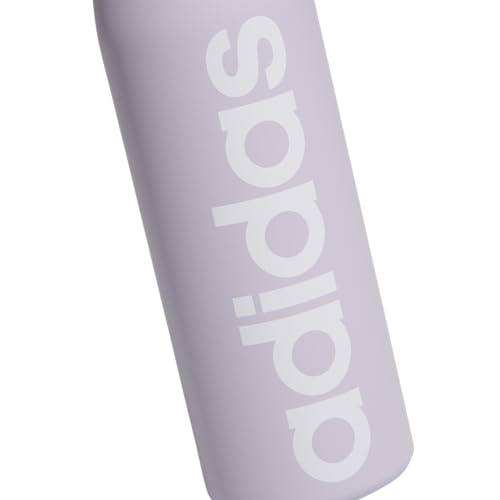 adidas Stainless Steel Metal Water Bottle 20 oz (600 mL) Straw Lid - color: Silver Dawn Grey/White