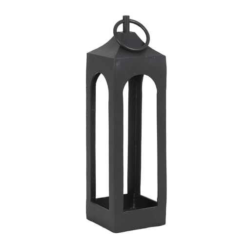 CG Hunter Rustic Metal Lantern, Medium, Black, Home Decor - color: Black, size: Medium
