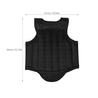 Chest Guard and Boxing Chest Protector Black Adult One Size, Portable Impact Protection Gear for Martial Arts, Taekwondo, Sparring, and Combat Training