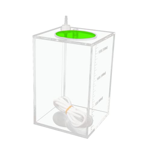 Aquarium Choice Acryli Made Liquid Storage Bucket Dosing Pump Reservoir Container (4.25 * 4.25 * 6.5 Inch;1500ml/1.5L（Green Version) - size: 4.25*4.25*6.5 Inch;1500ml/1.5L（Green)