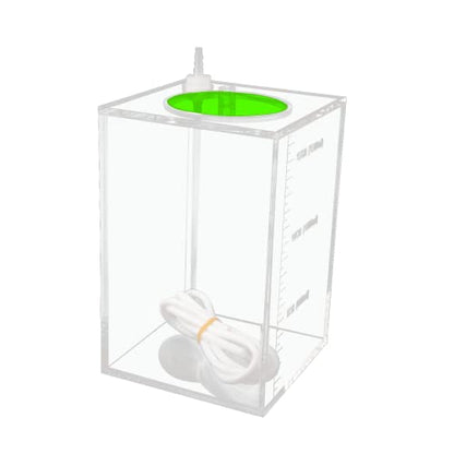 Aquarium Choice Acryli Made Liquid Storage Bucket Dosing Pump Reservoir Container (4.25 * 4.25 * 6.5 Inch;1500ml/1.5L（Green Version) - size: 4.25*4.25*6.5 Inch;1500ml/1.5L（Green)