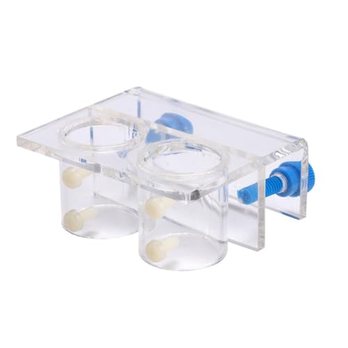 Water Pipes Fixture Transparent Acrylic Aquarium Tube Holder Leak-Proof Mounting Bracket with Screws for Fish Tank Organization(Double Hole Fixture) - style: Double Hole Fixture