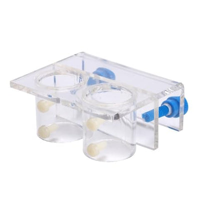 Water Pipes Fixture Transparent Acrylic Aquarium Tube Holder Leak-Proof Mounting Bracket with Screws for Fish Tank Organization(Double Hole Fixture) - style: Double Hole Fixture